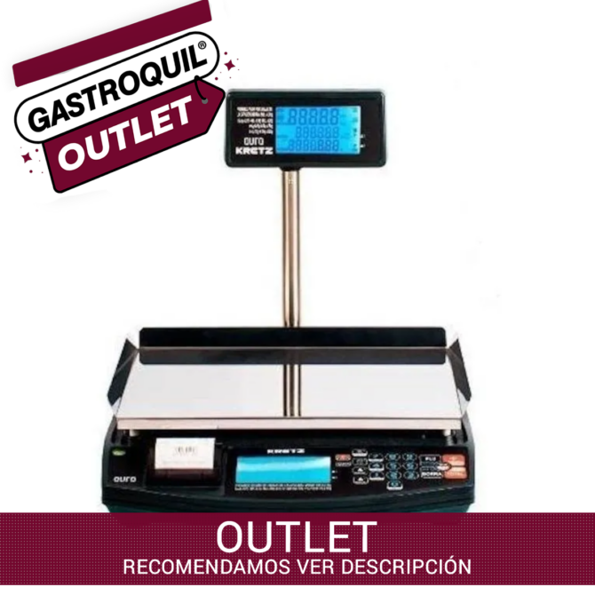 [Outlet] Balanza Digital Kretz Aura 30kg impresor térmico (Unidad 700)