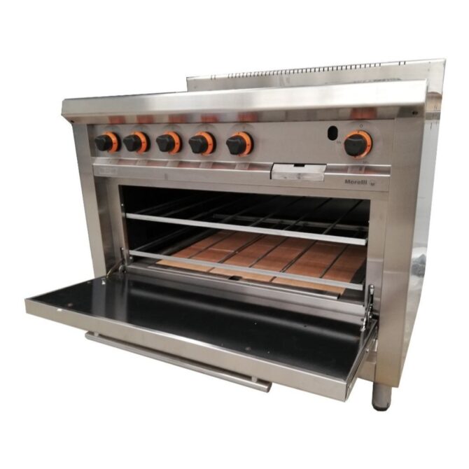 Cocina Industrial Morelli Mr Cheff 1100 4 Hornallas Con Plancha