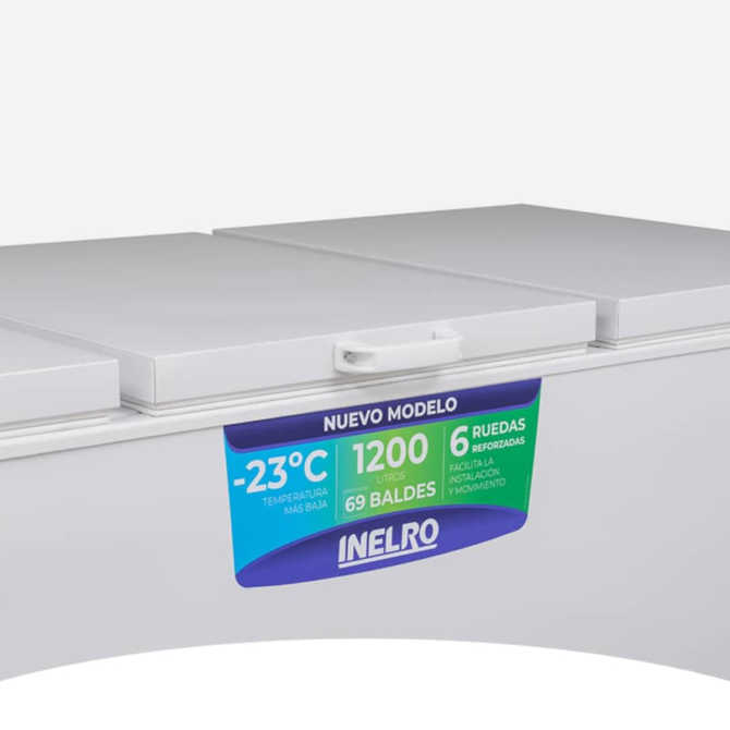 Freezer Horizontal Ciego Inelro | FIH 1200 | 3 tapas